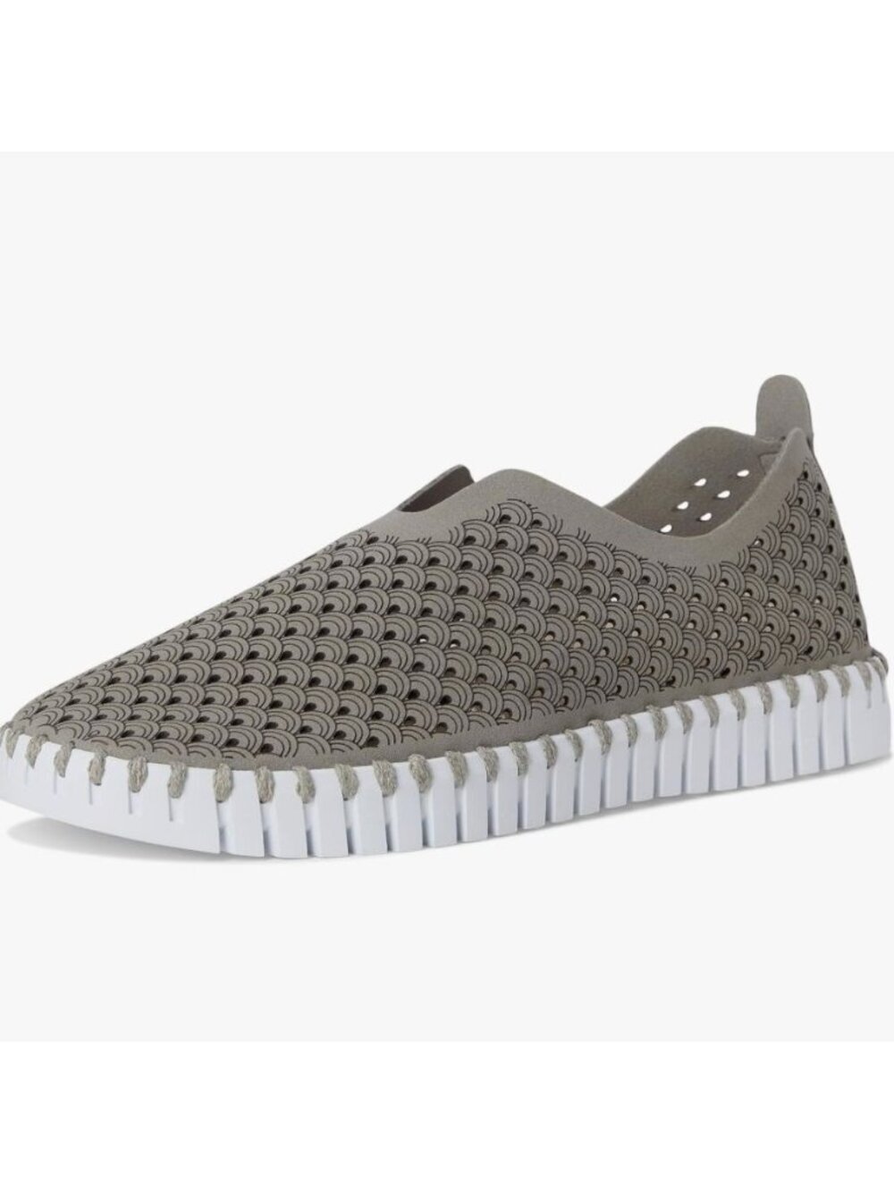 Ilse Jacobsen Tulip 139 Grey Perforated Slip On Shoes Size EU 38